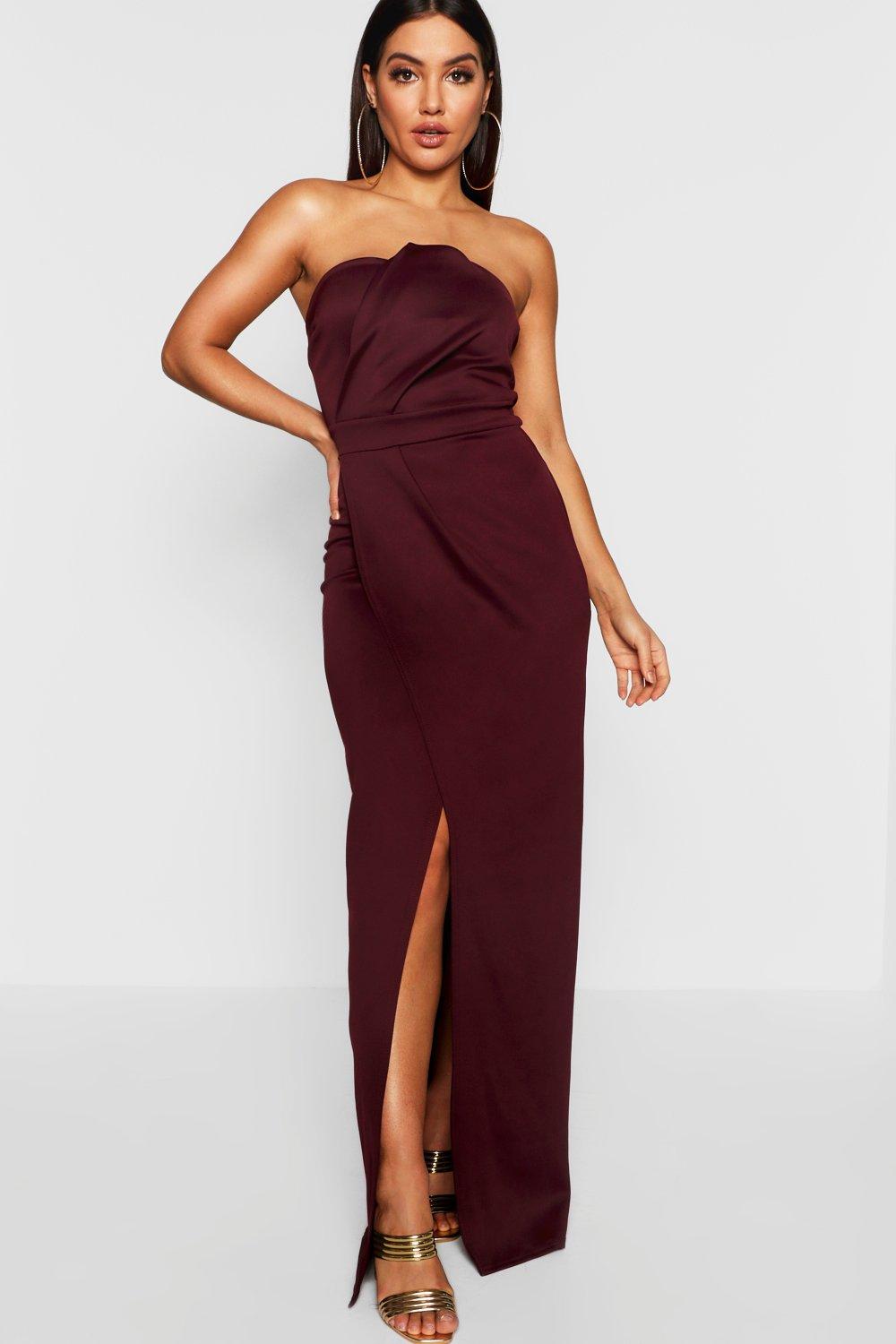 boohoo wrap maxi dress