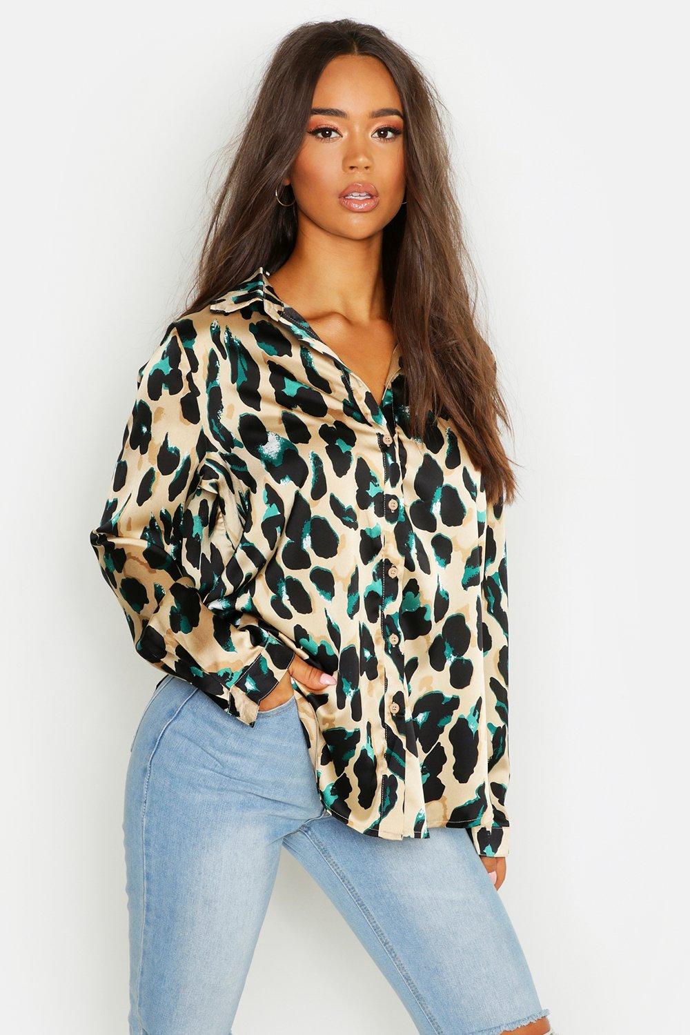 Satin Leopard Shirt