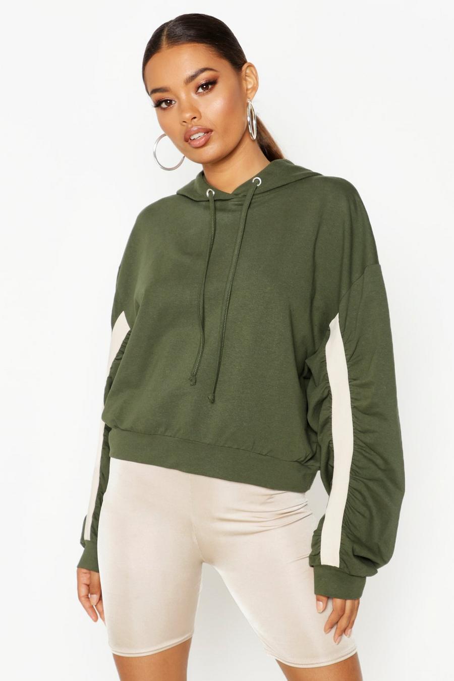 Ruched Sleeve Hoody image number 1
