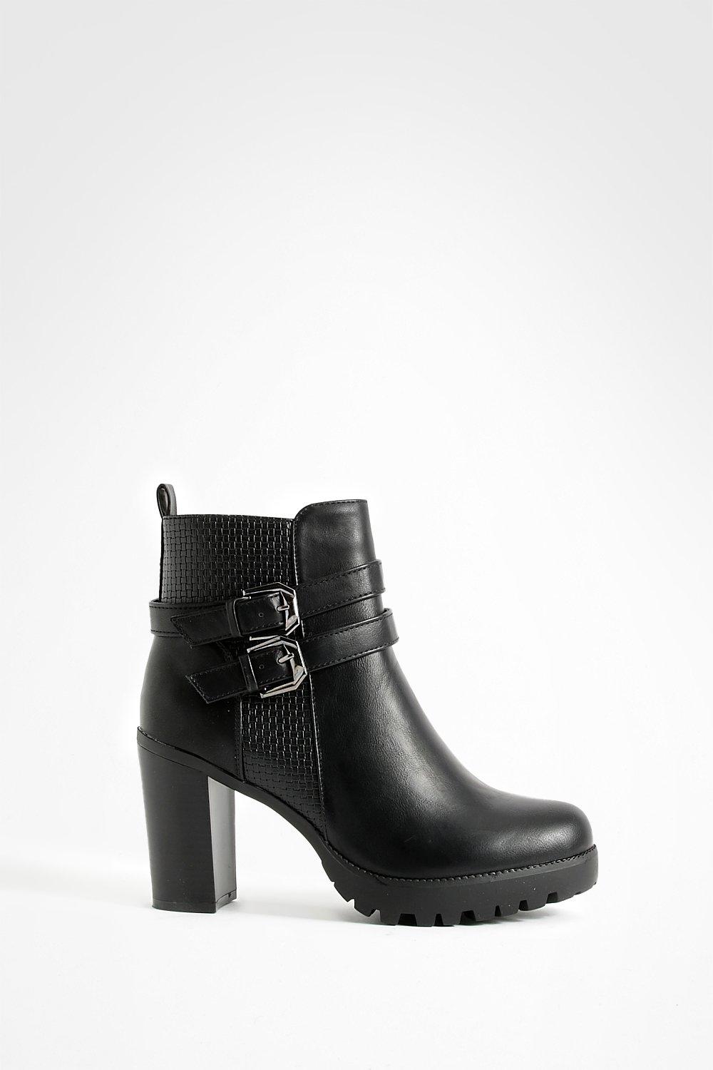 Boohoo Double Buckle Chelsea Ankle Boots