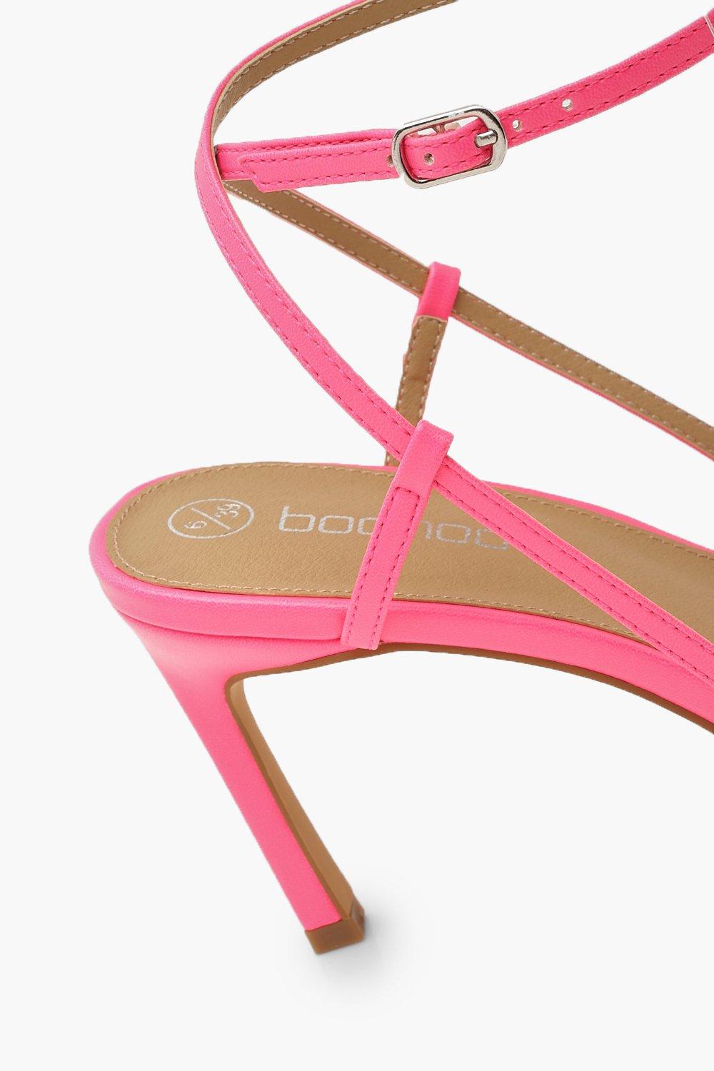 New look pink outlet strappy sandals