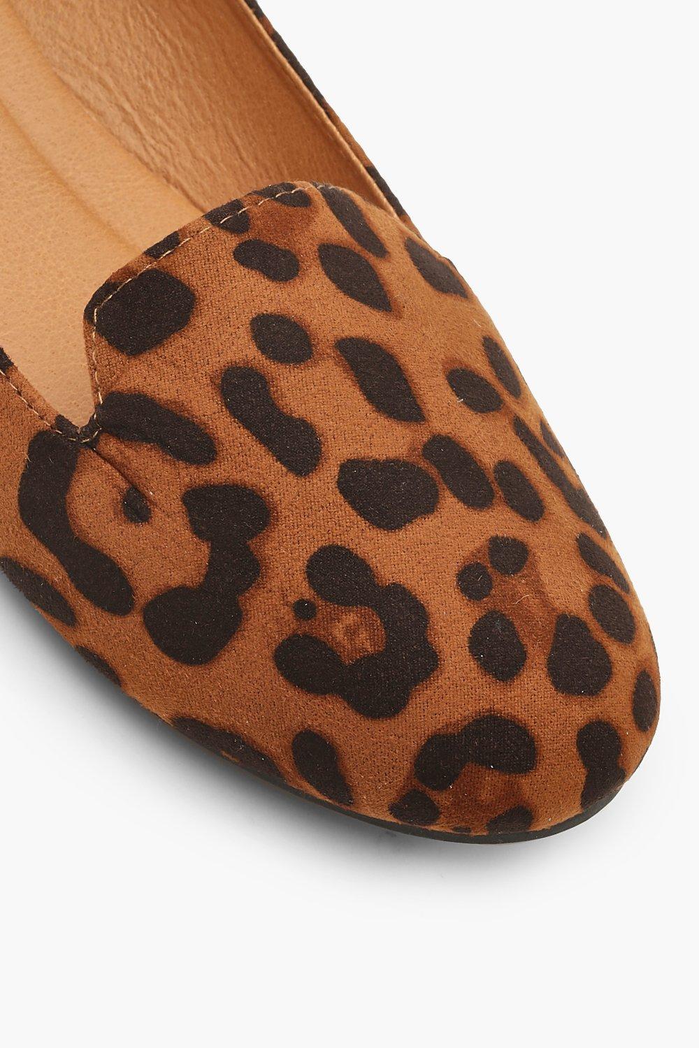 Wide fit leopard hot sale print shoes