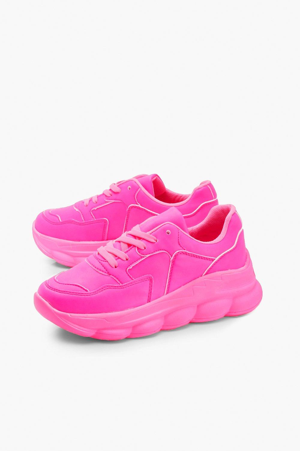 neon pink trainers
