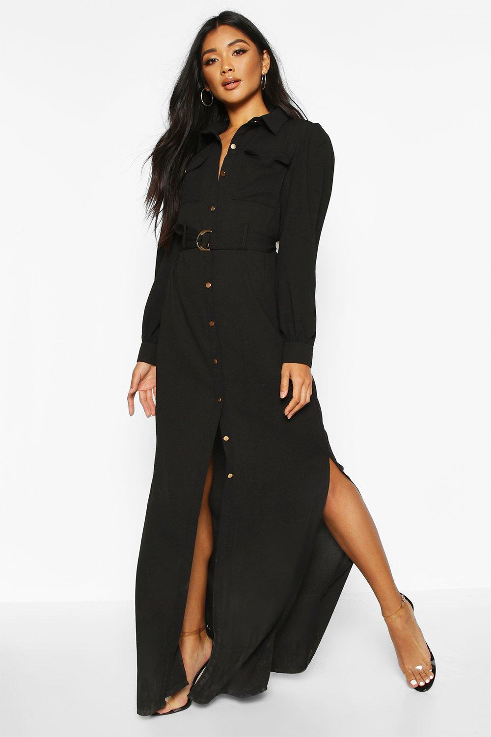 boohoo maxi shirt dress