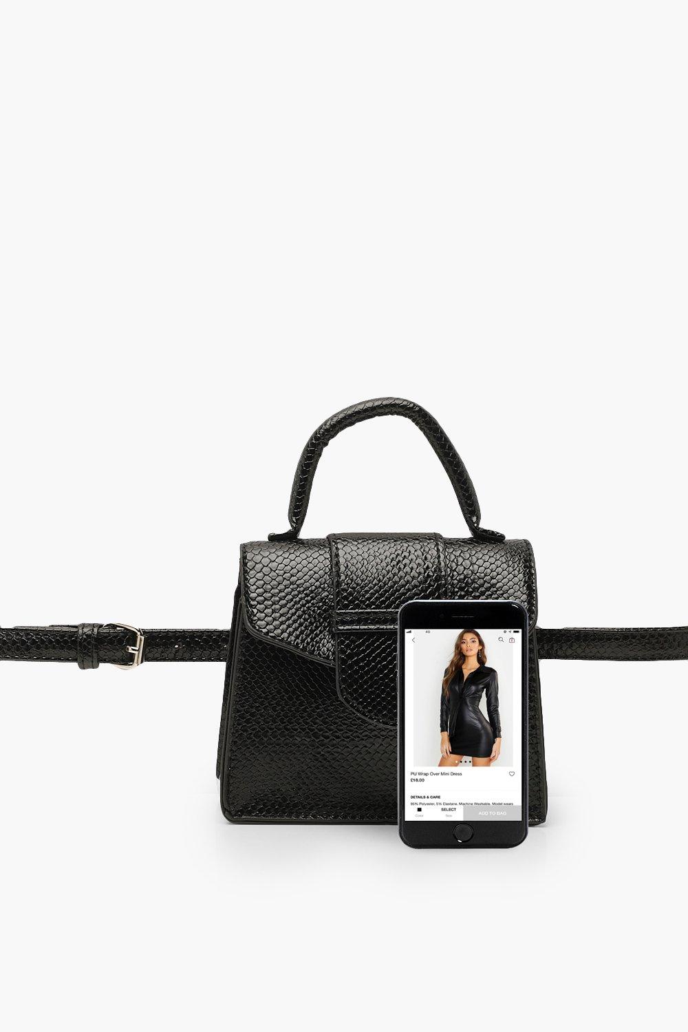 Snake Structured Mini Belt Bag