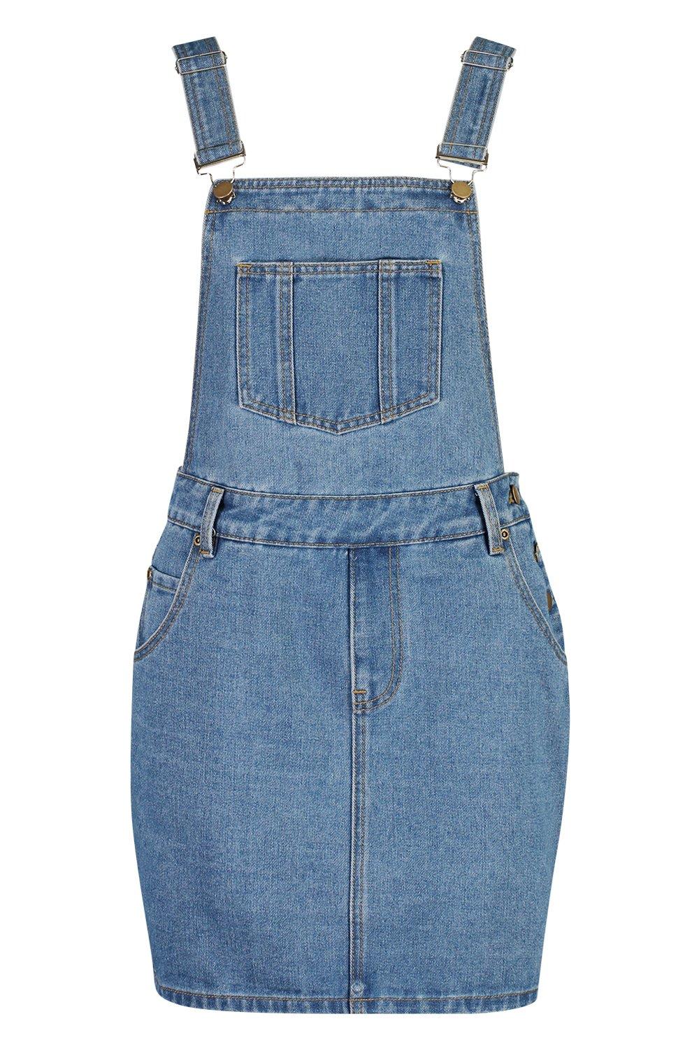 Denim Dungaree Pinafore Dress