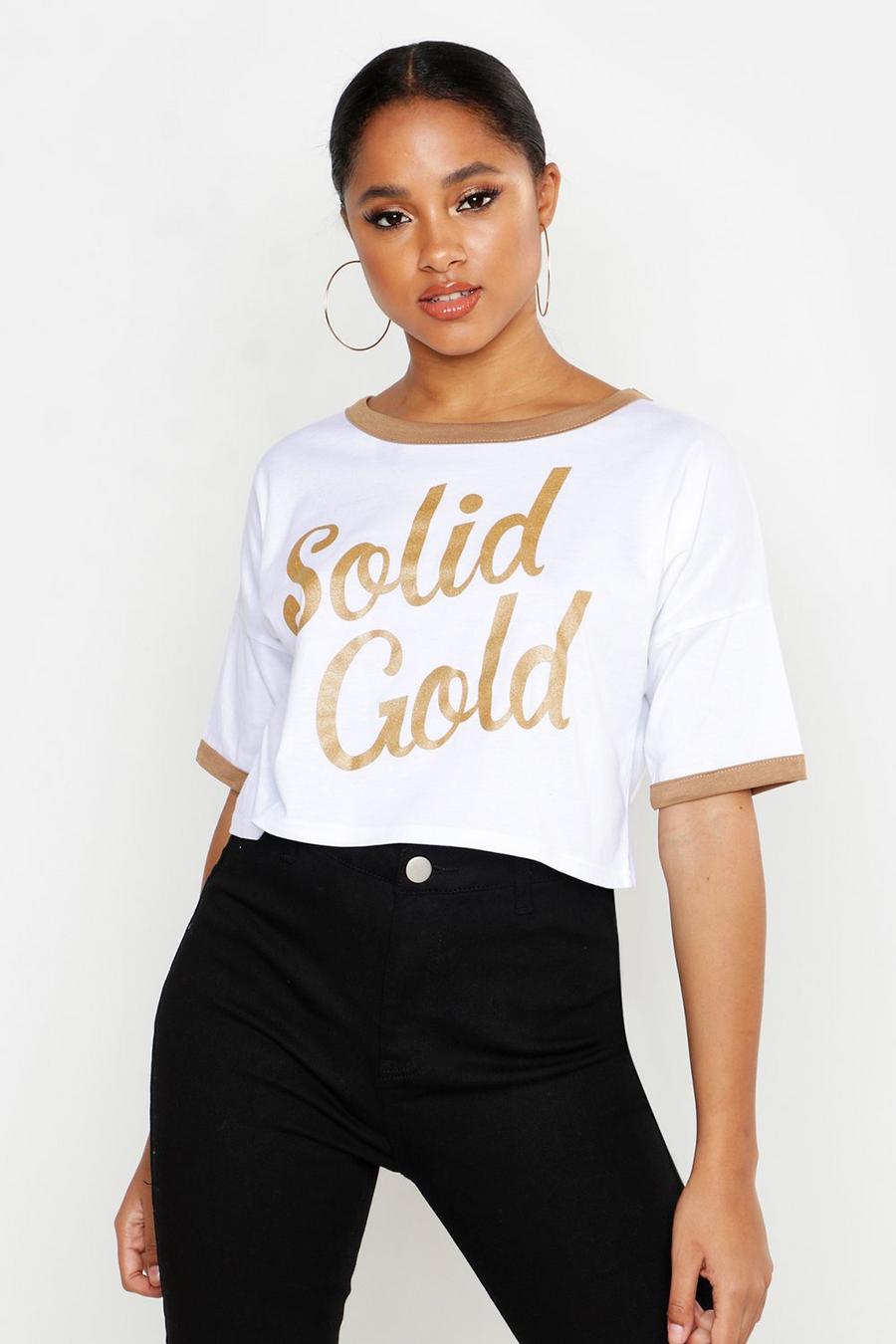 Solid Gold Cropped Tee image number 1