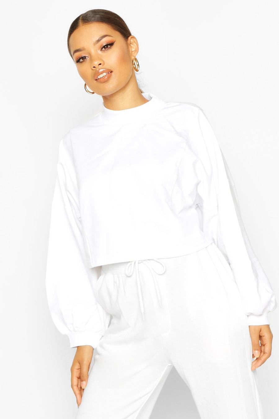 Panelled Crop Batwing Sweat image number 1