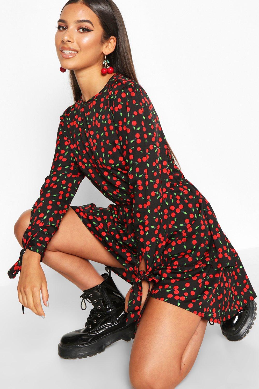 boohoo cherry dress