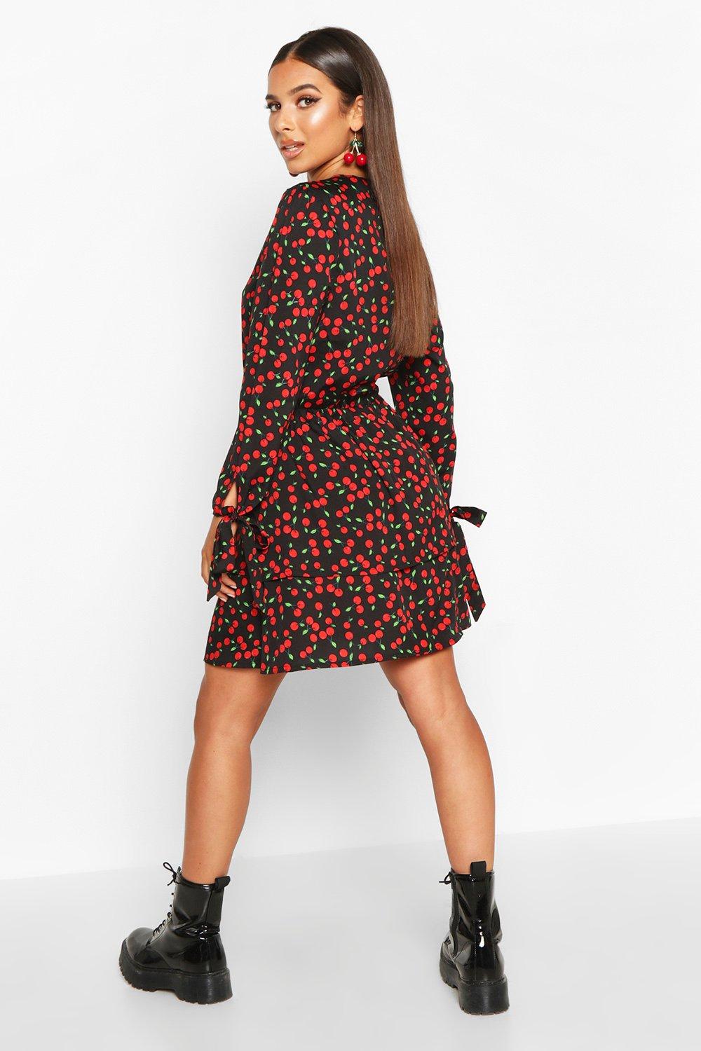 boohoo cherry dress