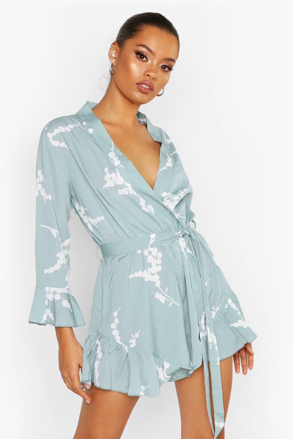 boohoo wrap playsuit