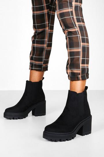 Chunky Block Heel Chelsea Boots