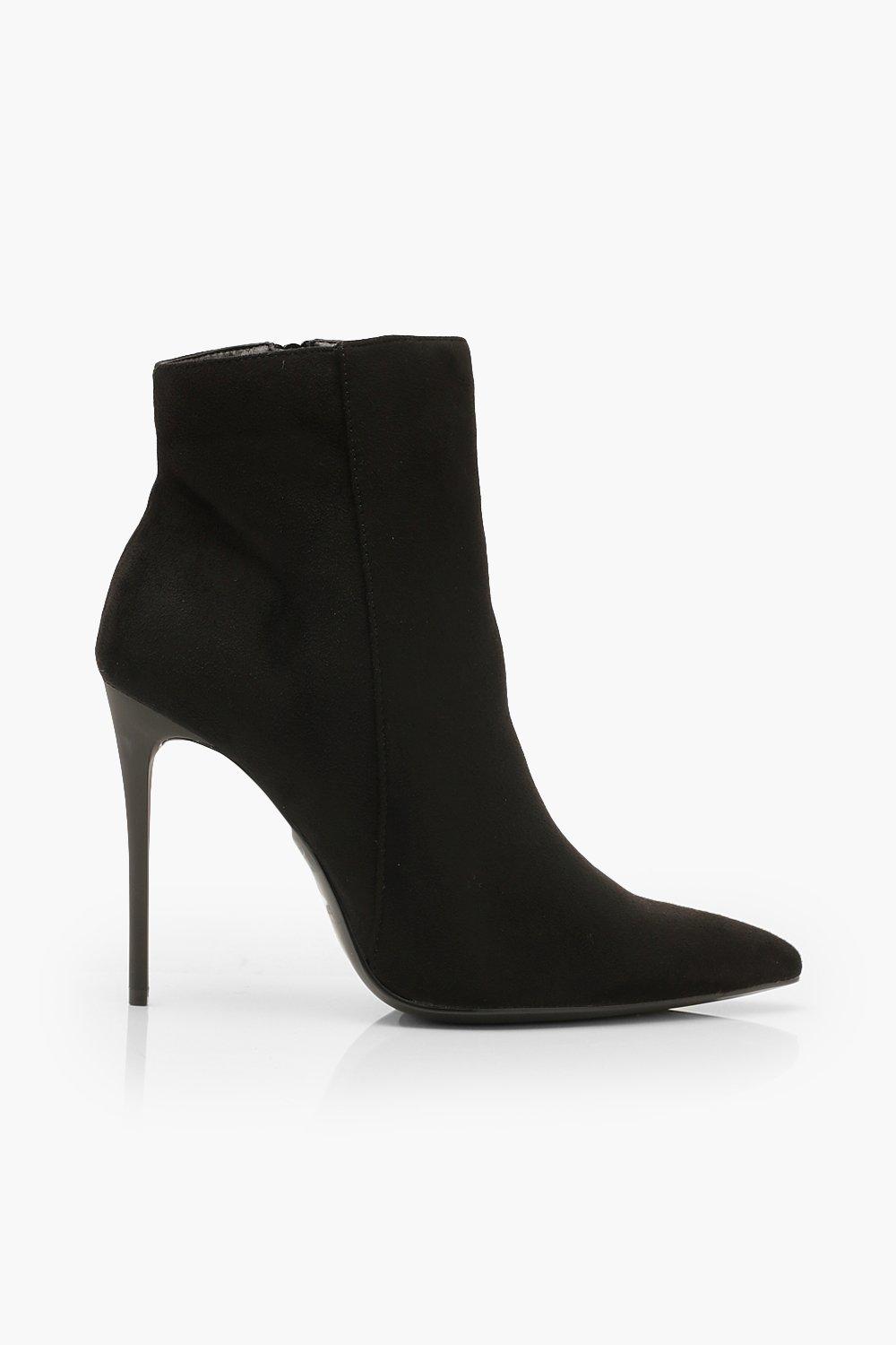 pointed black ankle boots uk
