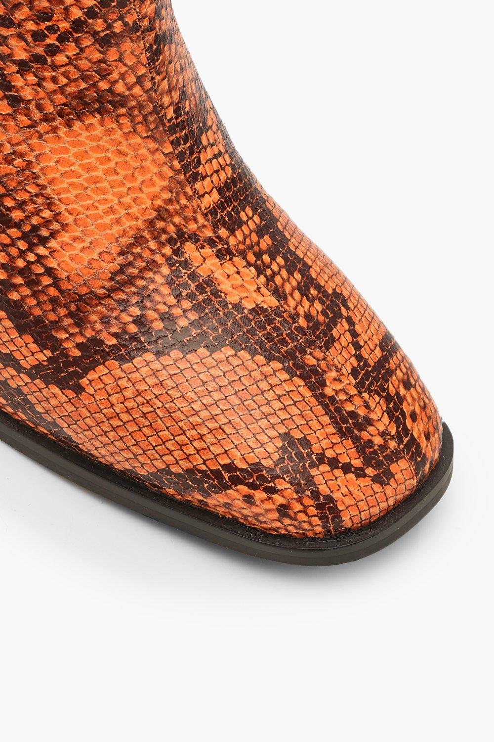 Orange snake print sales boots