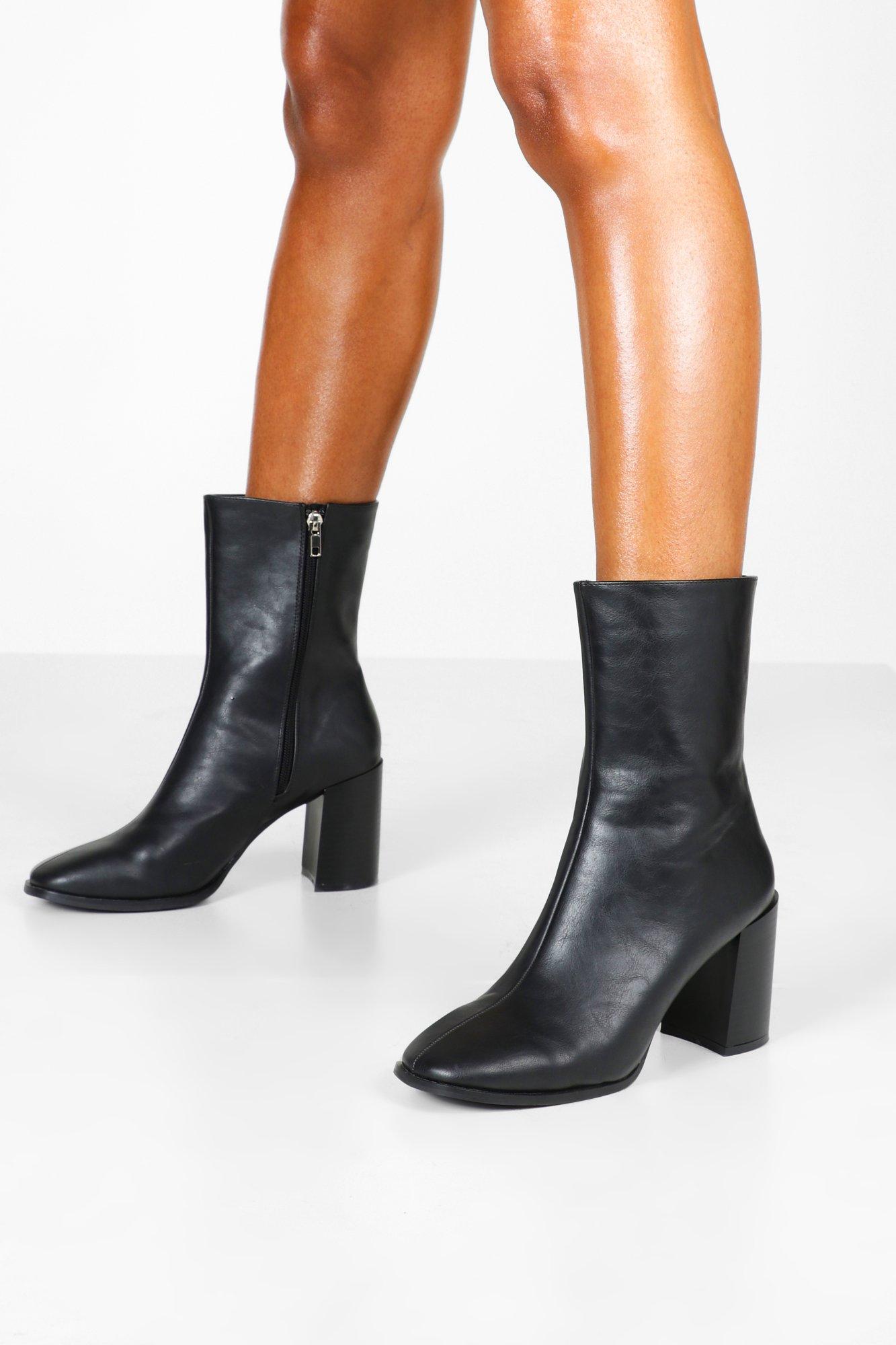 square toe heeled boots