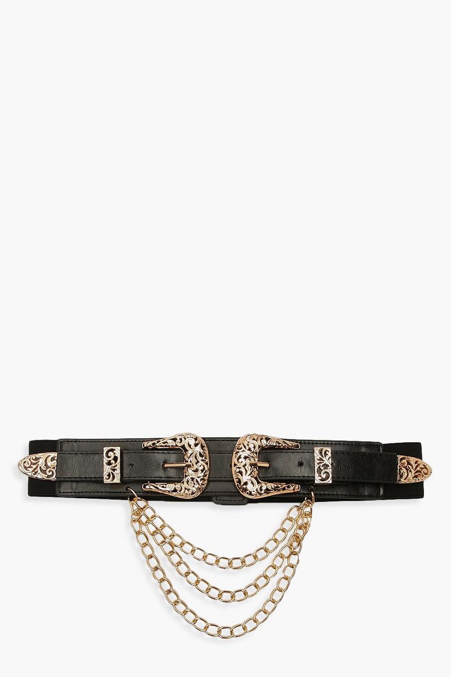 Oversized Buckle Chain Belt image number 1