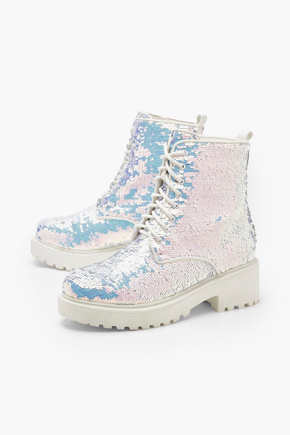 Sparkly store white boots