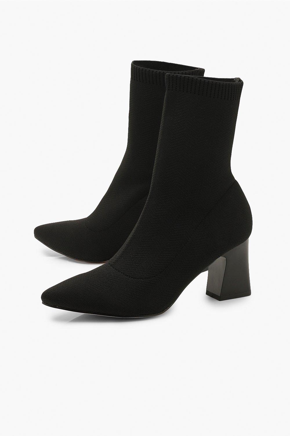 Low block heel sock boots hotsell