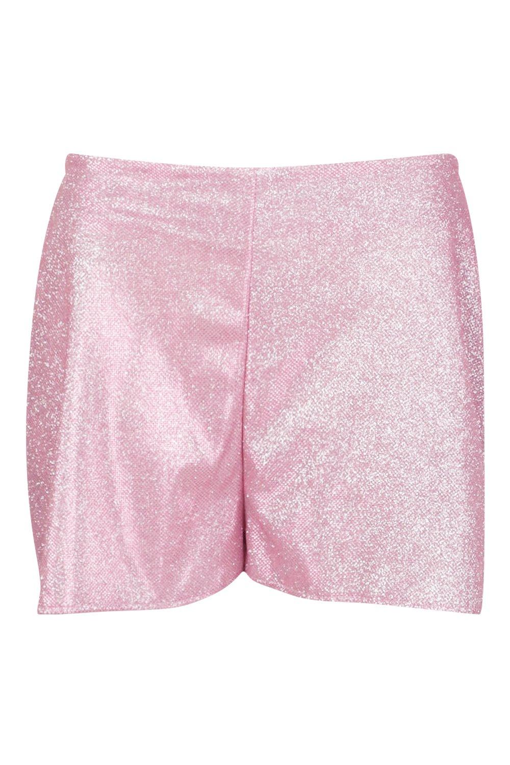 pink glitter shorts