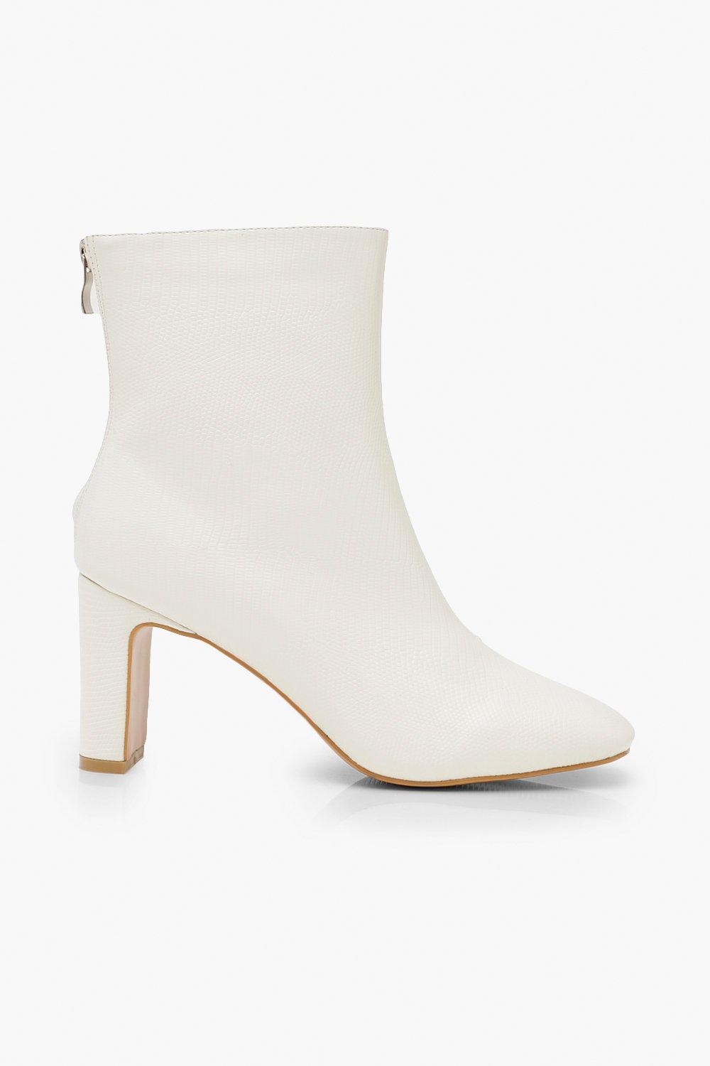 Bottines cheap blanches boohoo