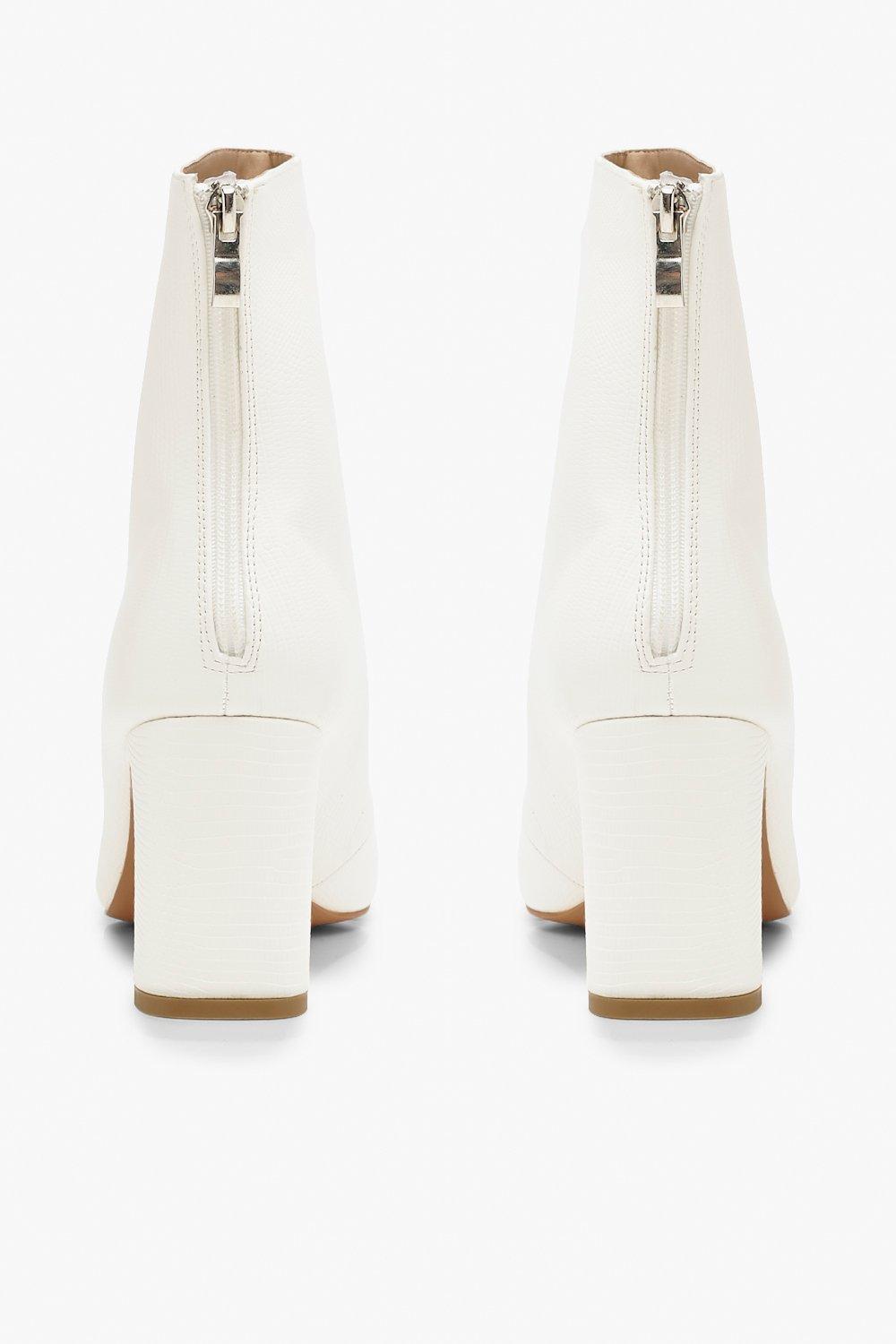 Bottines blanches boohoo new arrivals