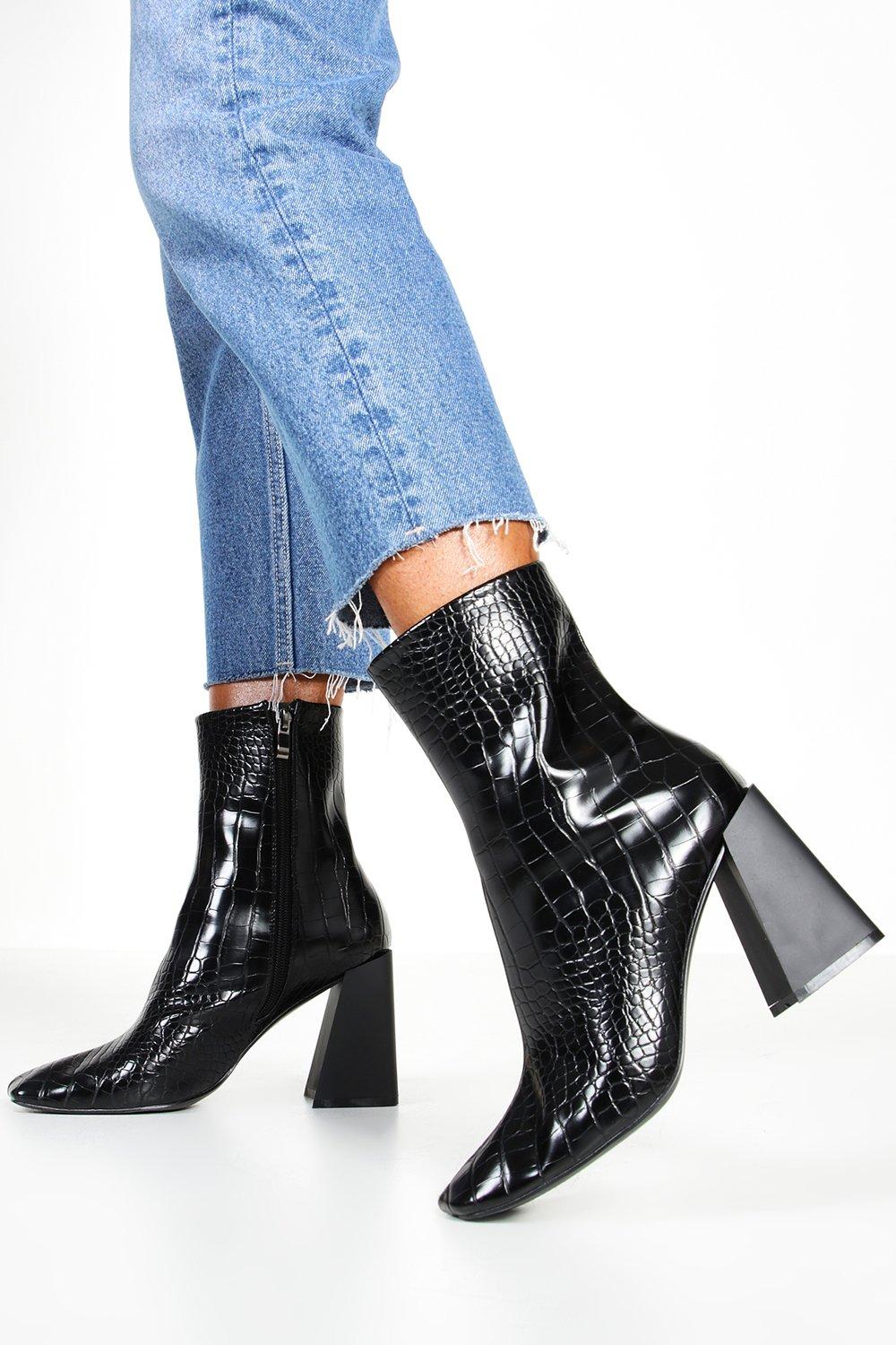 bottine a talon chaussette