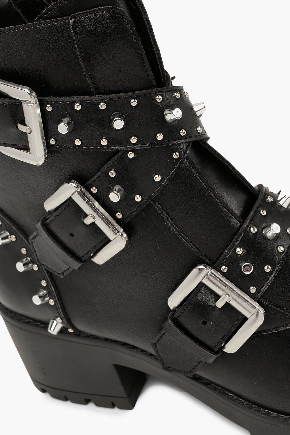 boohoo studded boots