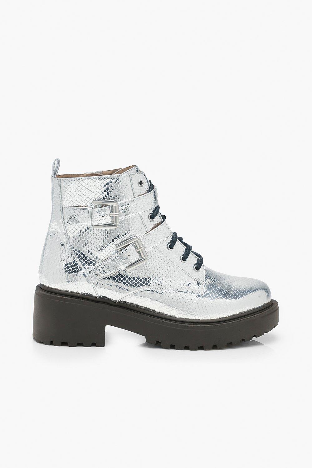 Metallic lace hotsell up boots