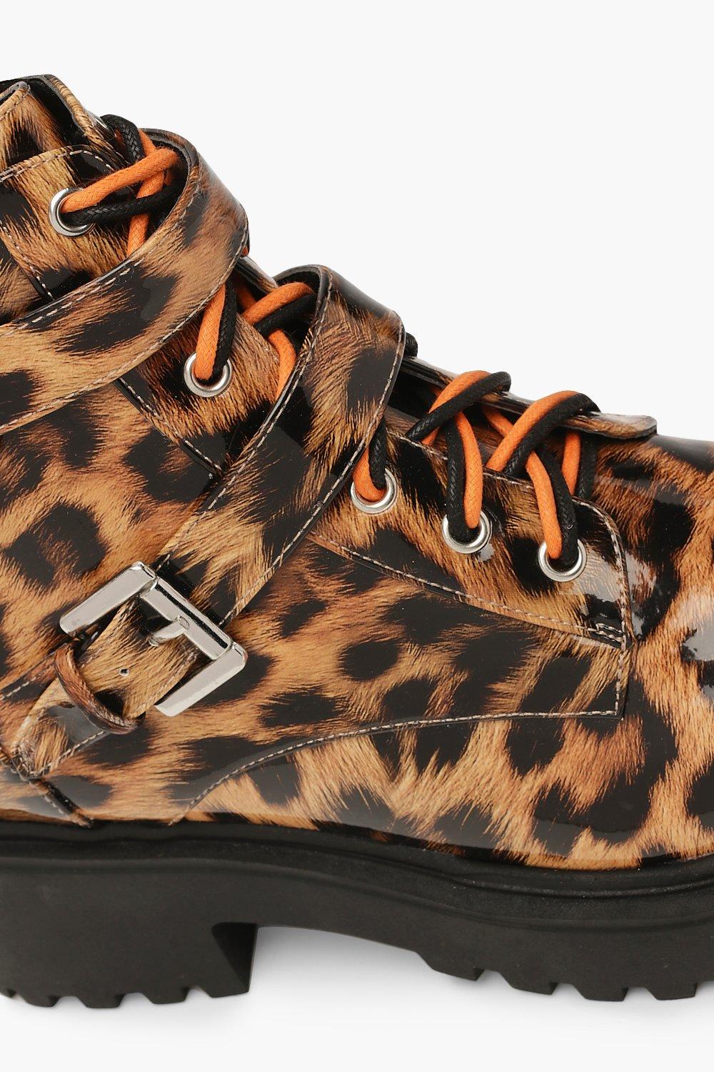 Animal leopard best sale print hiker boots