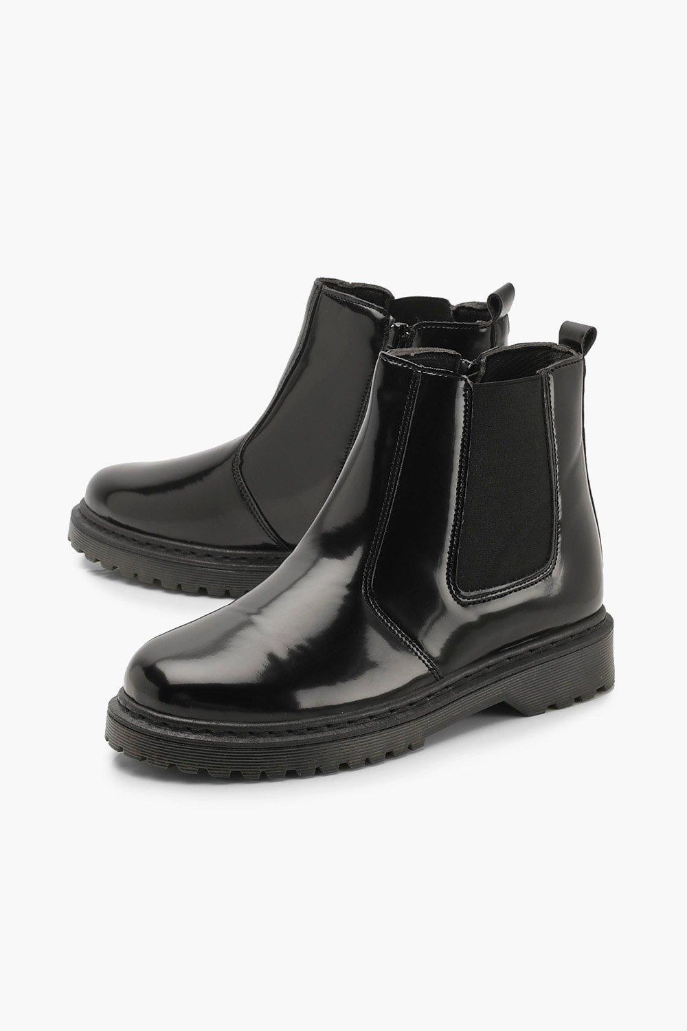 ladies chunky chelsea boots