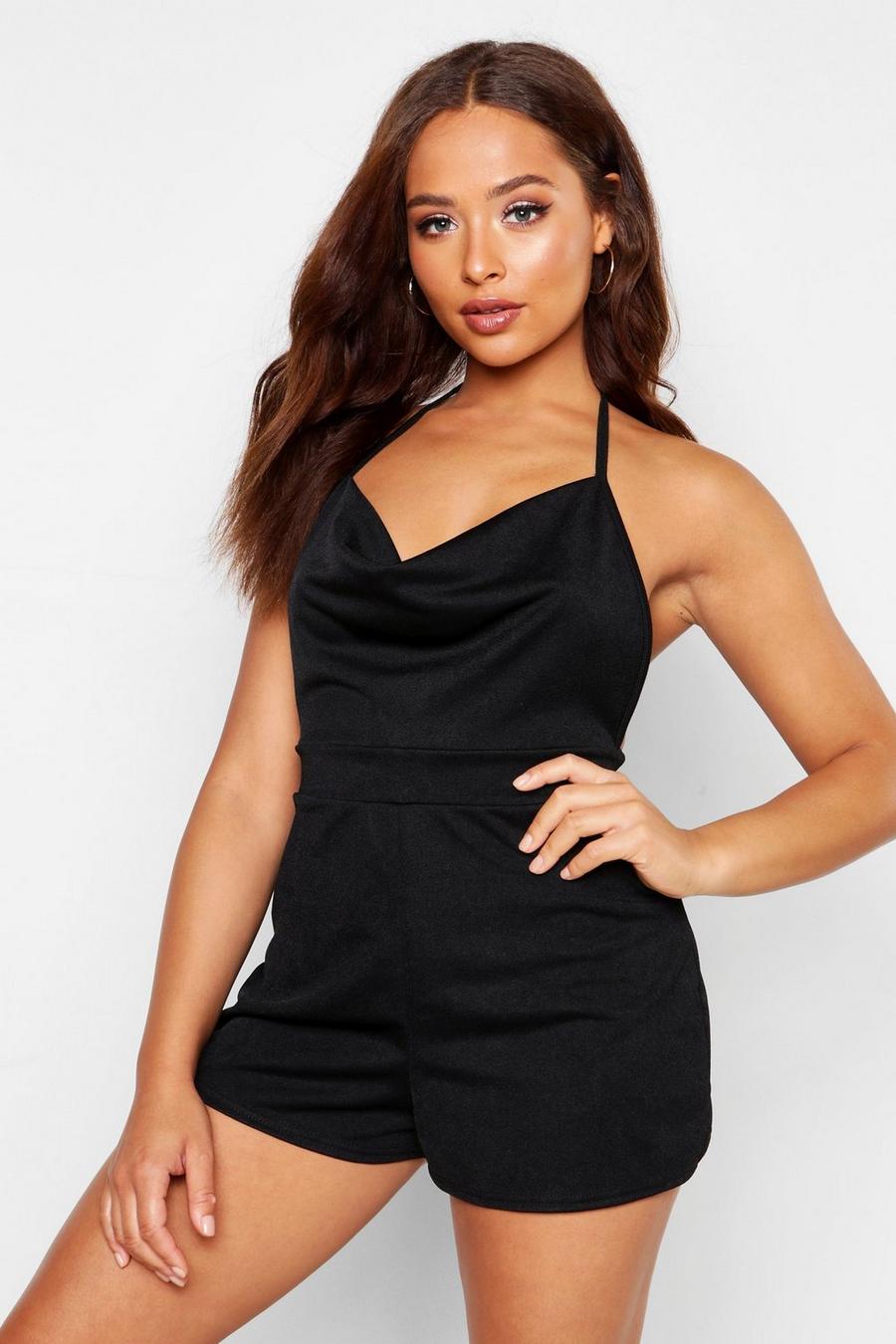 Cowl Front Backless Playsuit image number 1