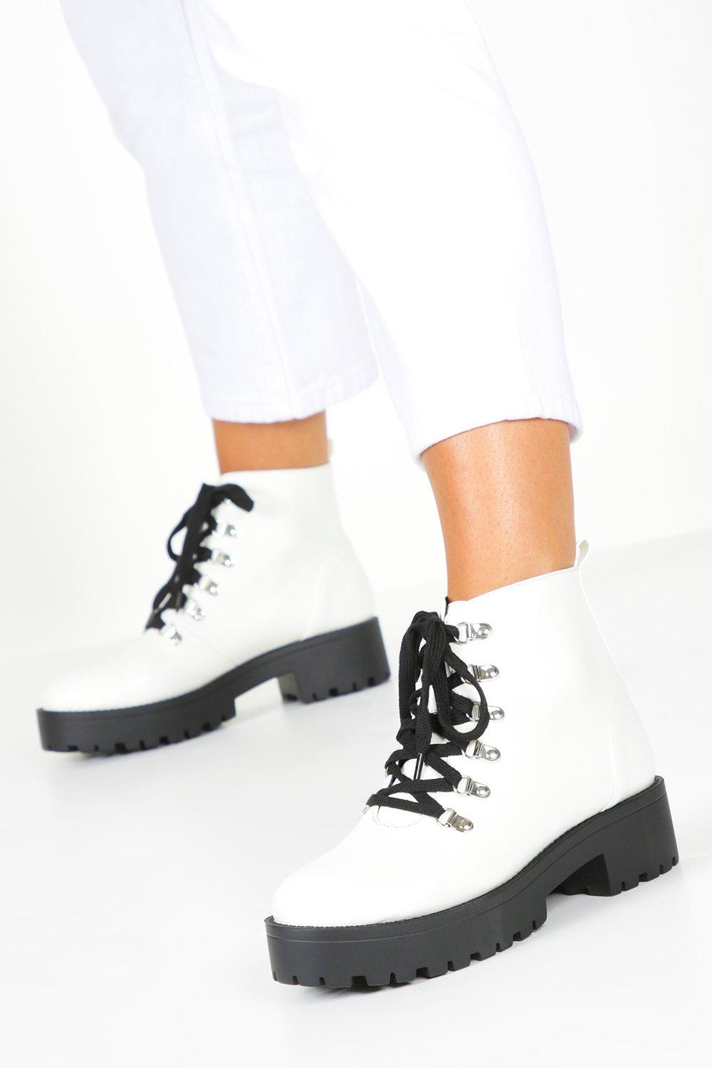 boohoo lace up hiker boots