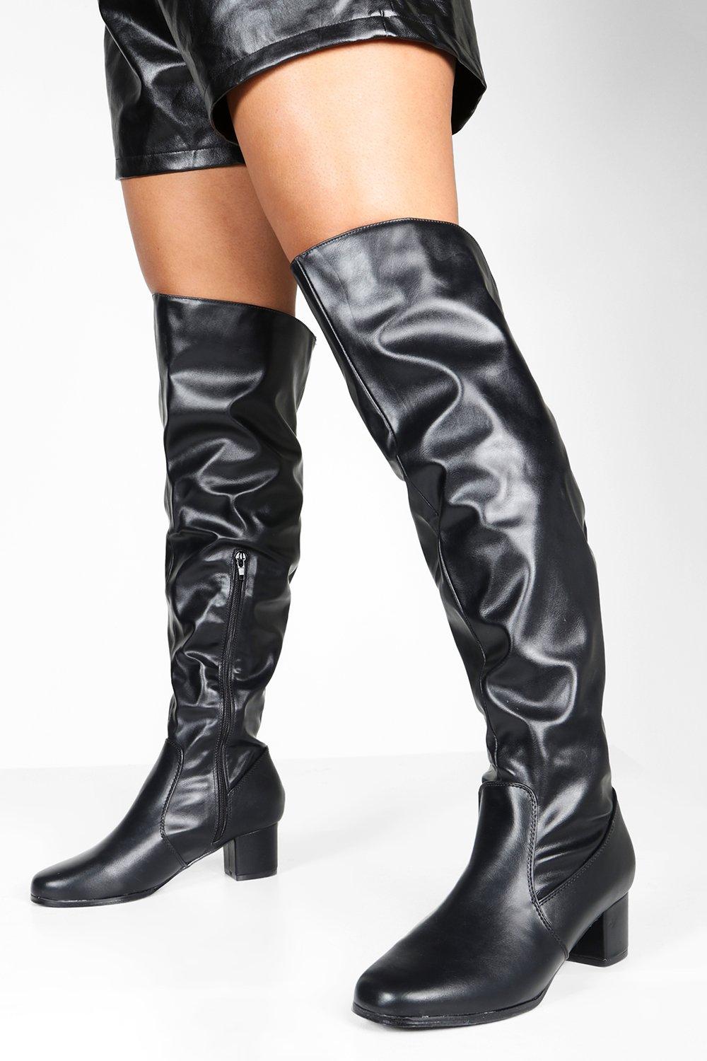 Overknee Stiefel Mit Weiter Passform Boohoo