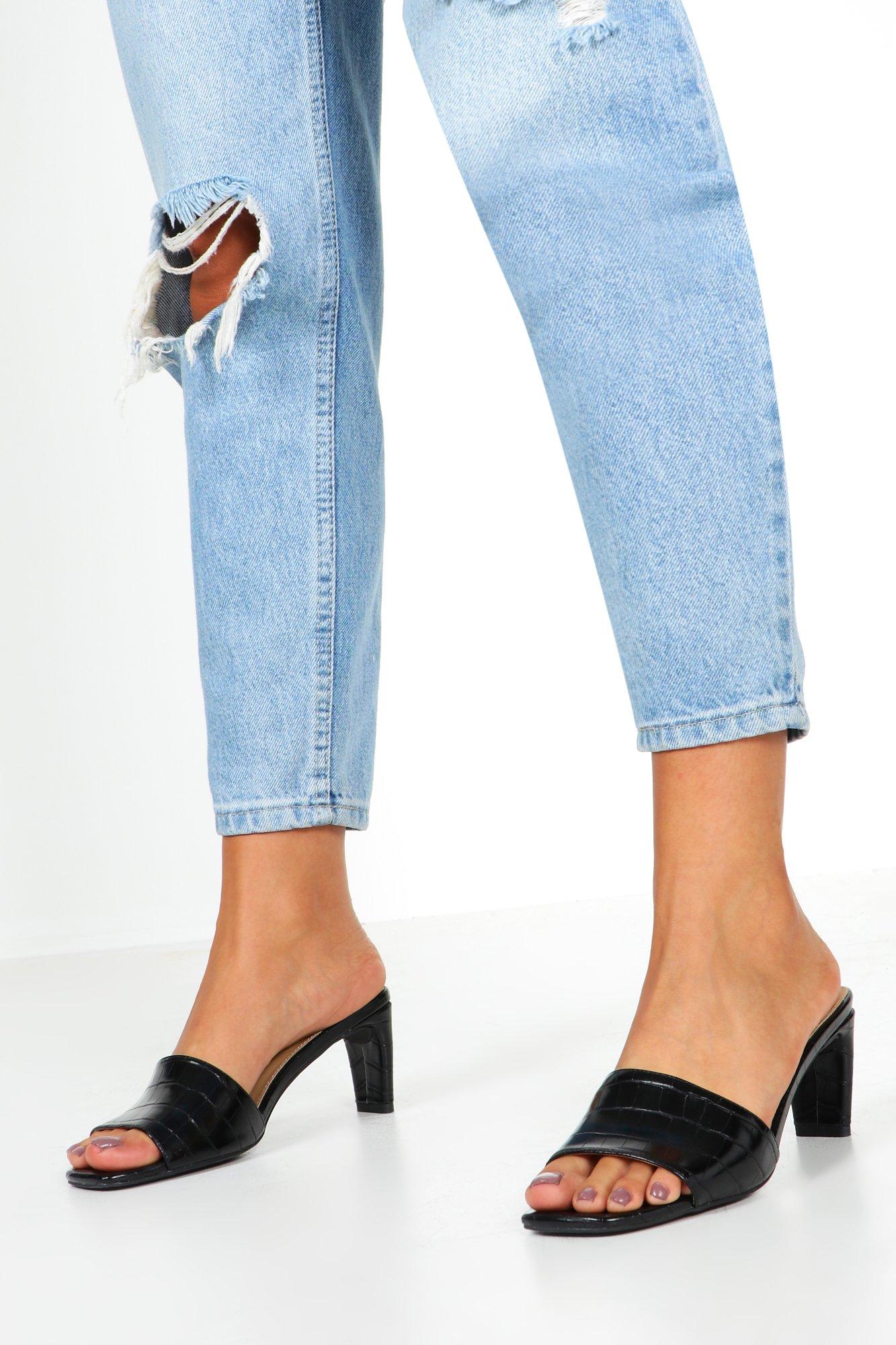 black mules heels