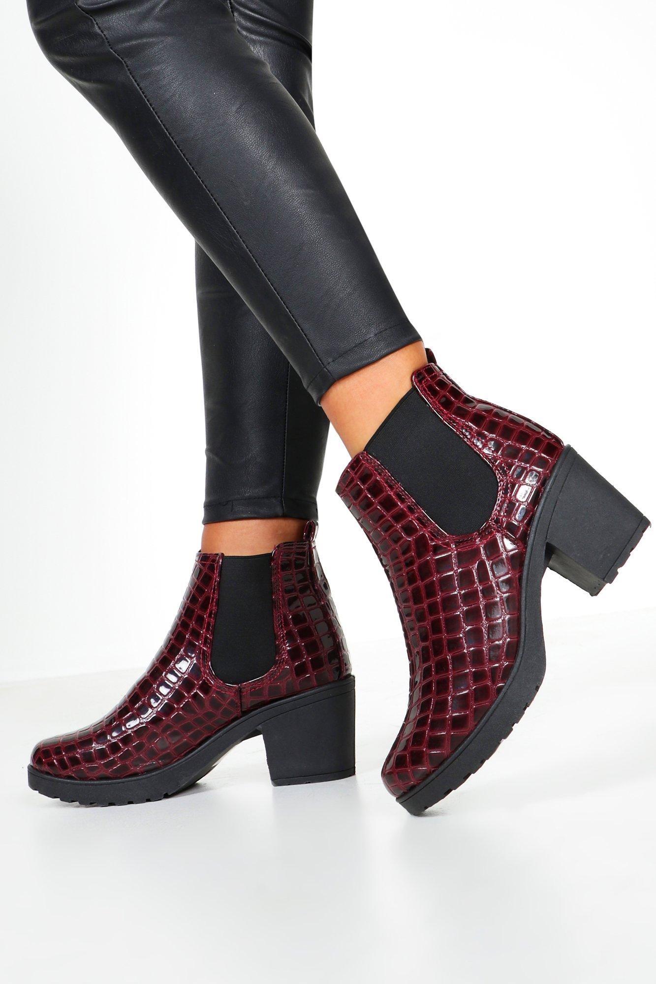 berry patent boots