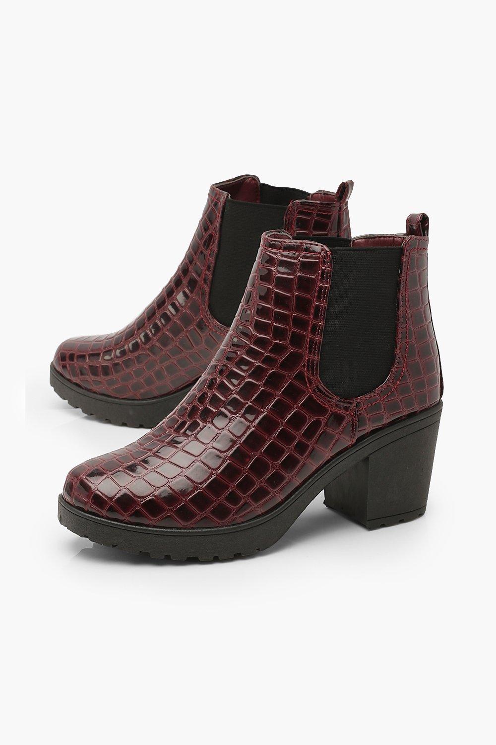 berry patent boots