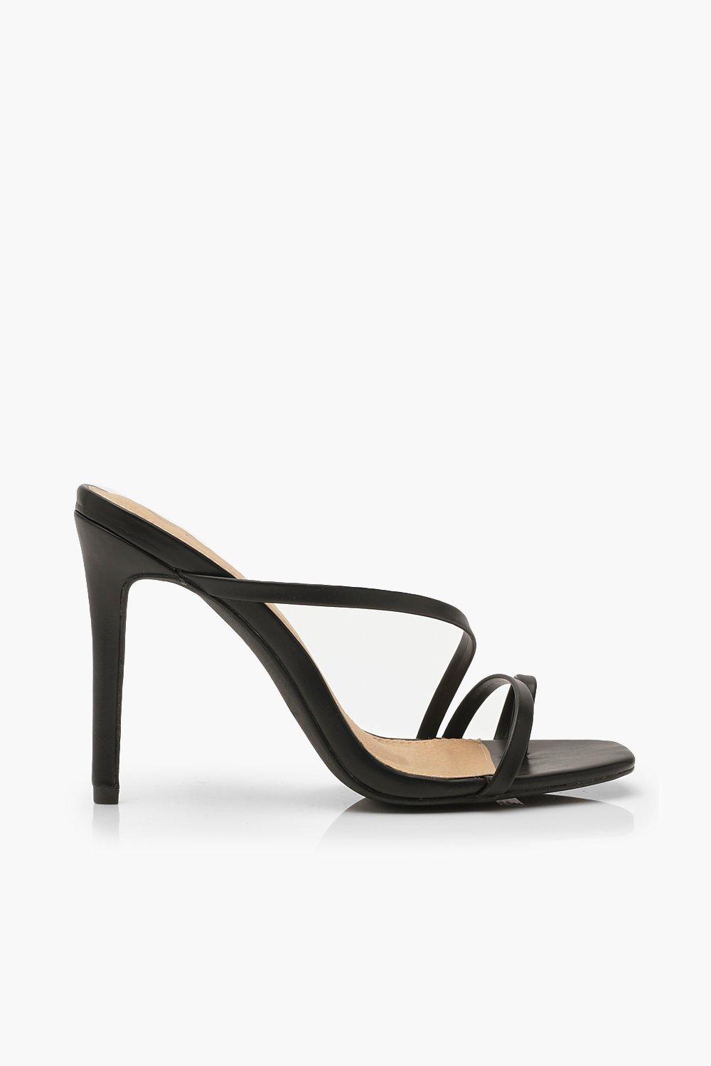 strappy mid heels