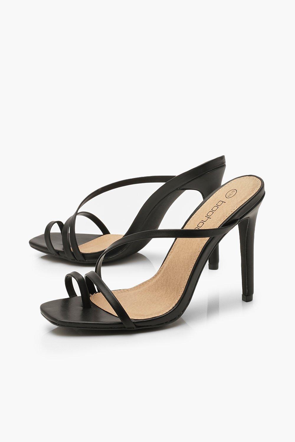 strappy mid heel shoes