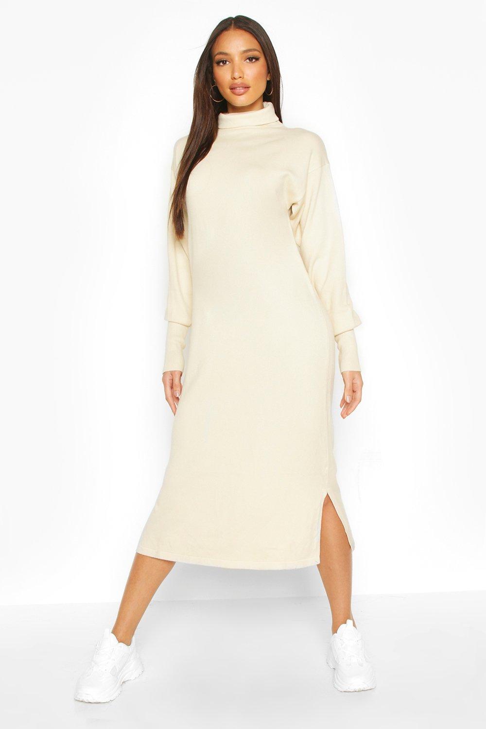 roll neck maxi dress