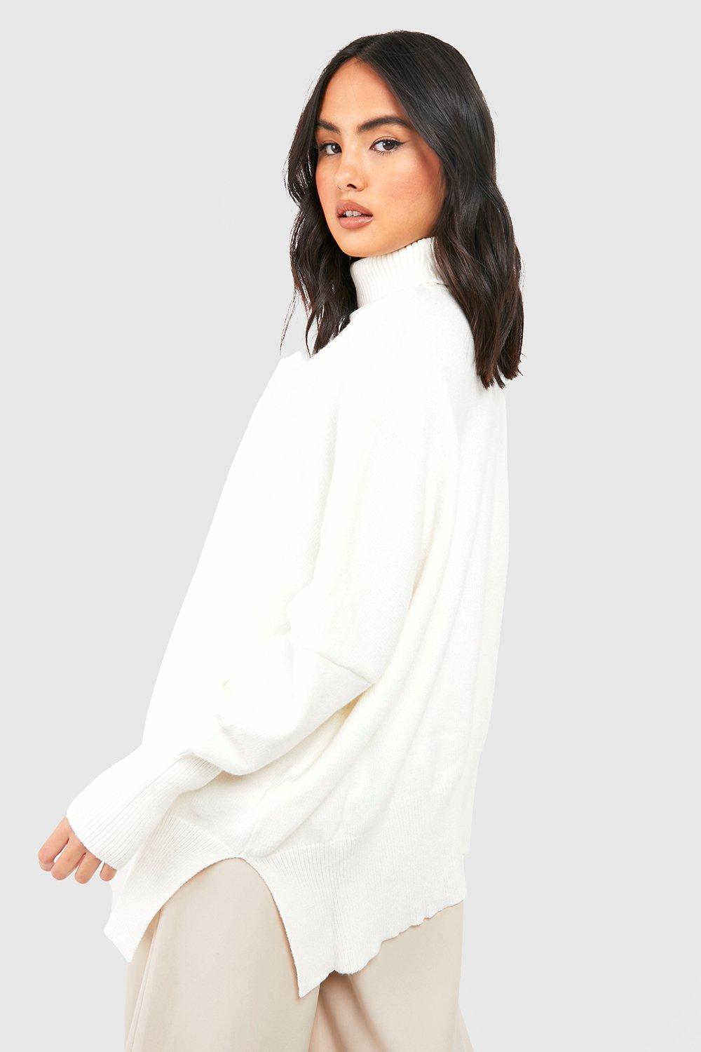 Baggy white turtleneck best sale