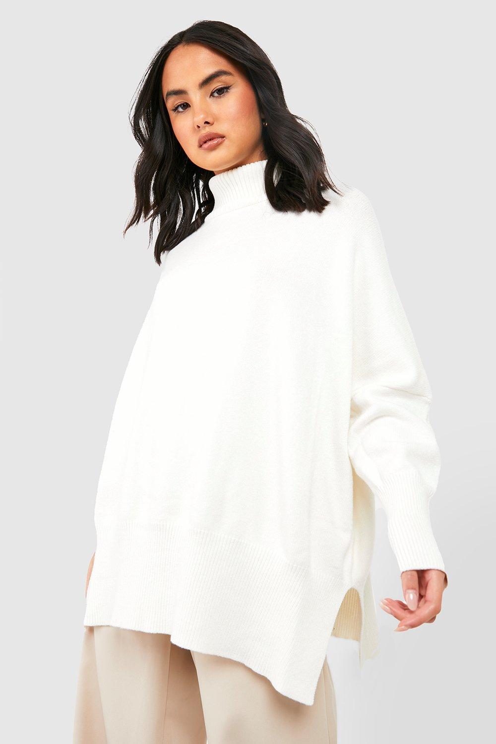black high neck oversized jumper
