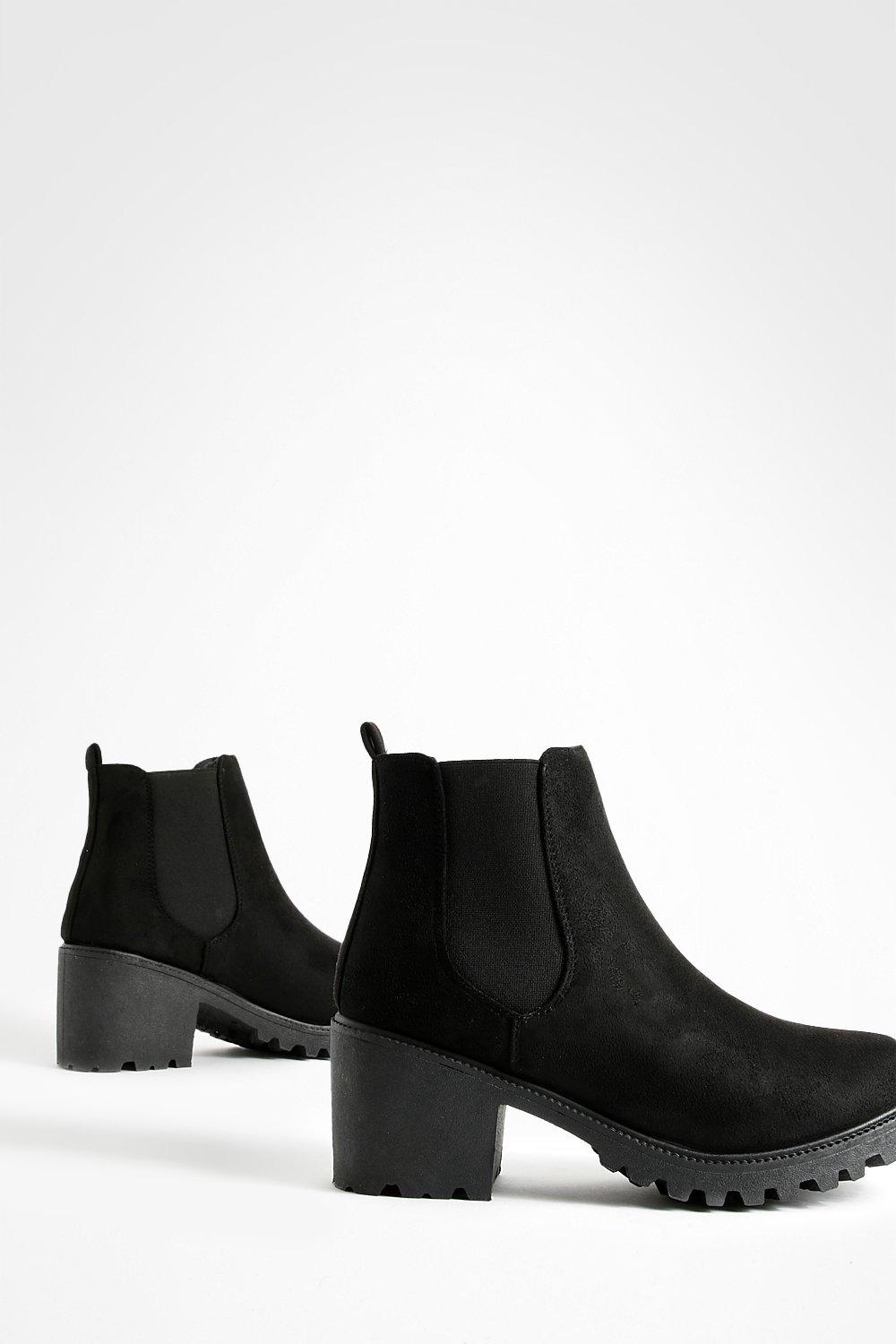 cleated ankle boots