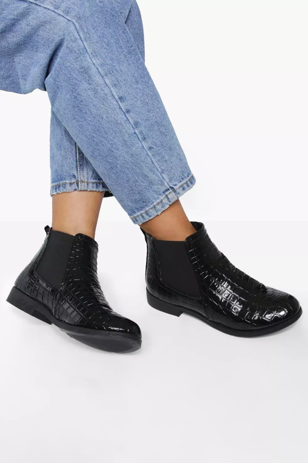 Croc patent boots hotsell