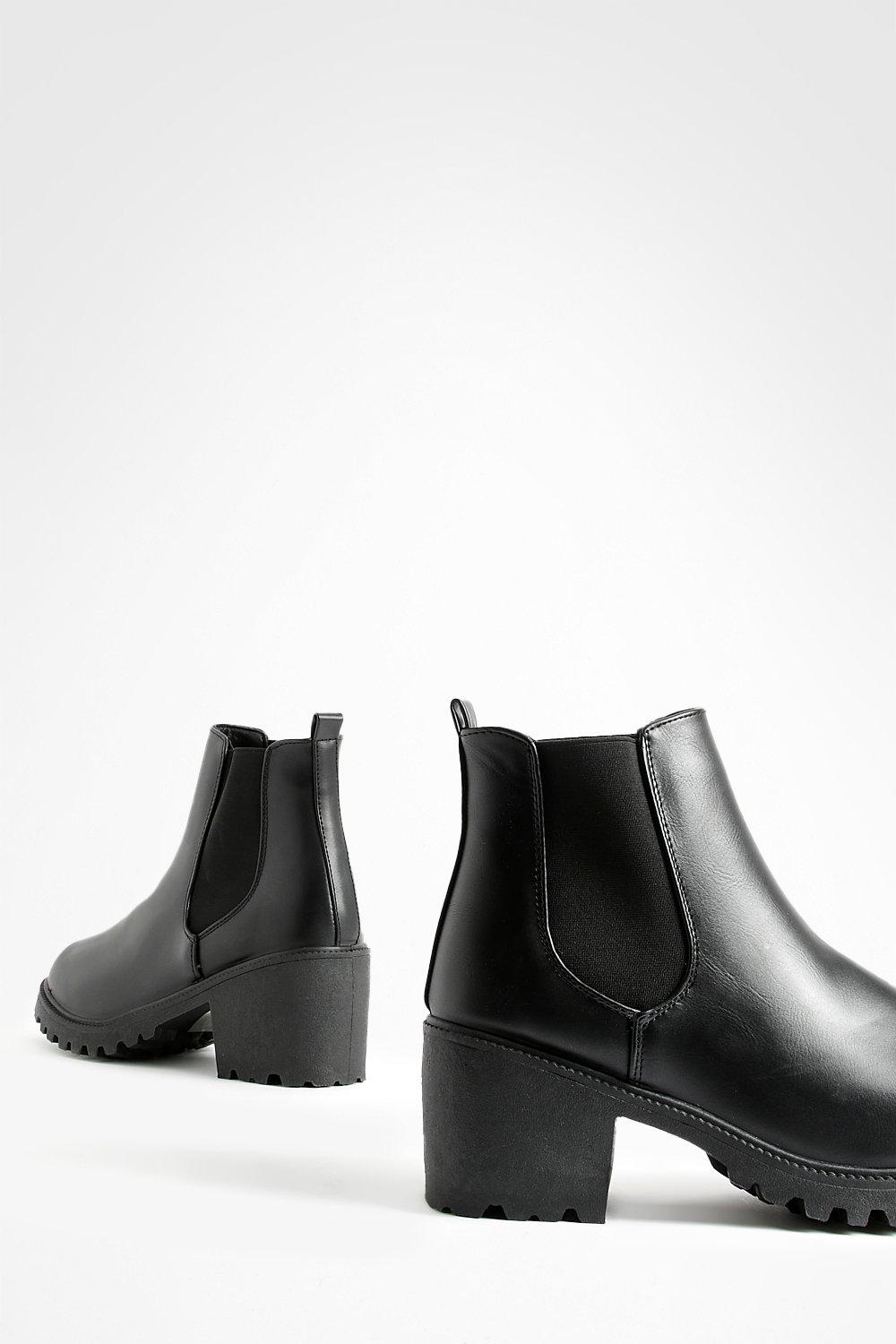 Chunky cleated hotsell heel chelsea boots