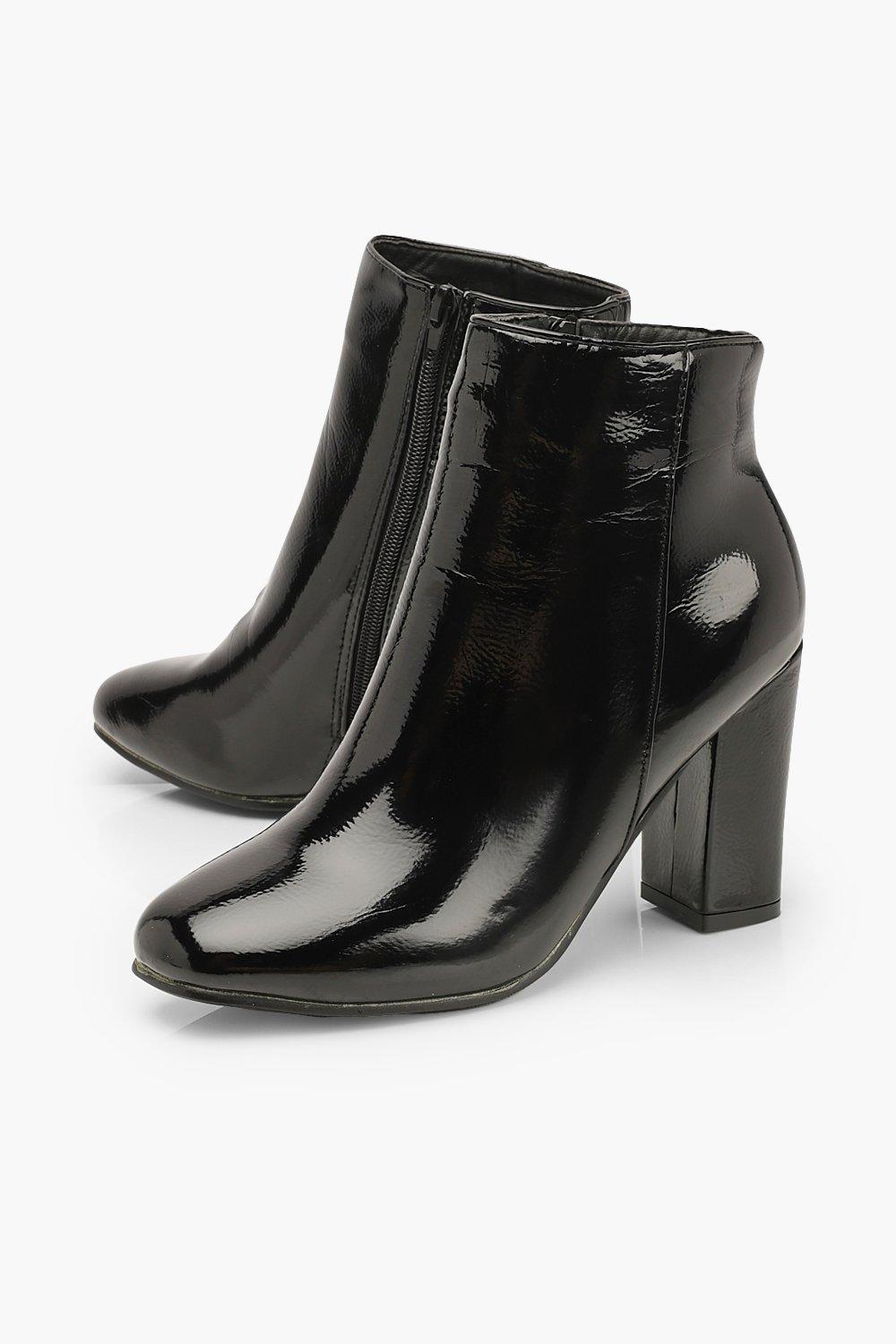 Square Toe Block Heel Shoe Boots