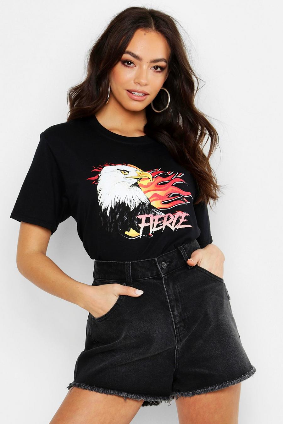 T-Shirt mit Slogan „Eagle“ image number 1