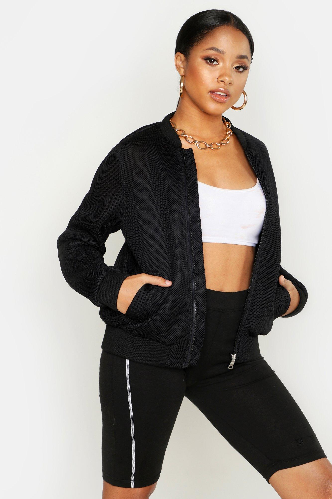 Mesh bomber clearance jacket