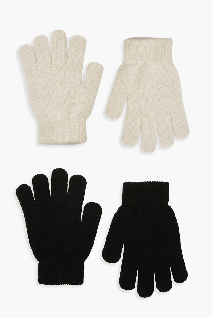 Pack de 2 pares de guantes, Crema