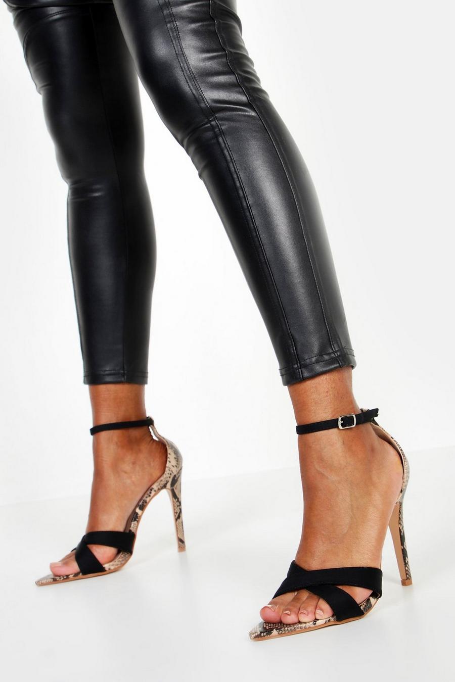 Cross Strap Pointed Toe Stiletto Heels image number 1