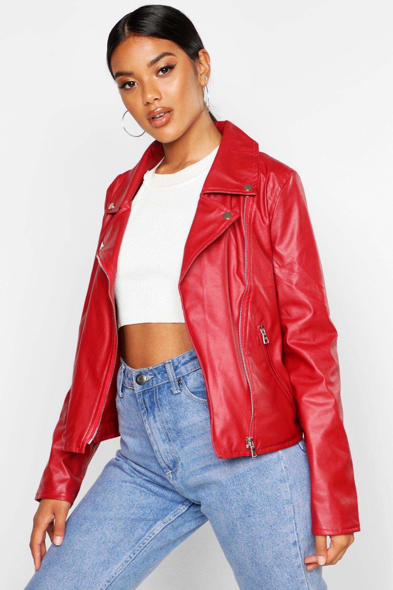 boohoo faux leather jacket